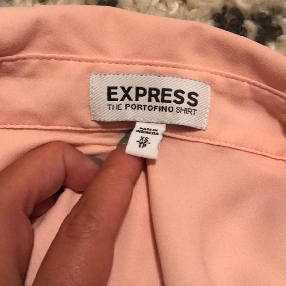 Express portfolio button down in blush - Picture 2 of 3